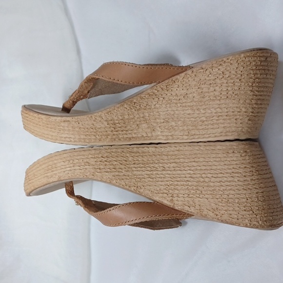 SBICCA California Brown Leather Platform Bling Diamond Sandals Sz 8 New - Picture 4 of 9